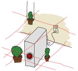 A server (HAL) protected by cacti and lasers