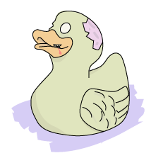 A zombie plastick duck