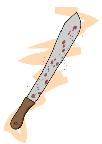 a dirty machete